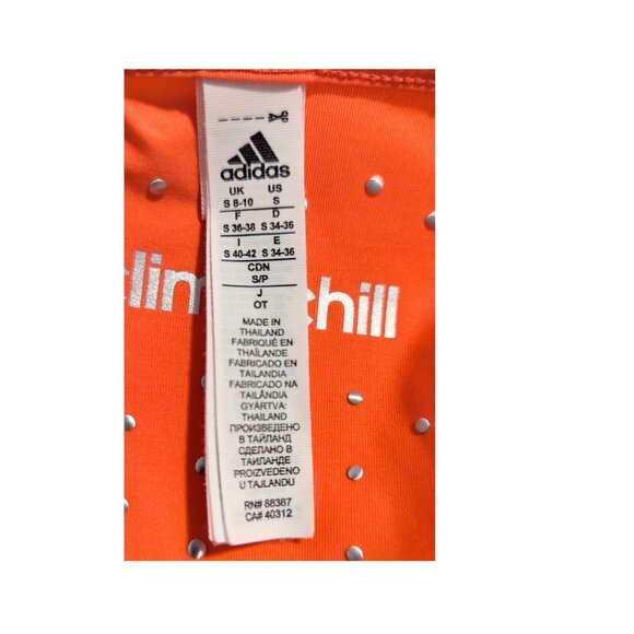 Adidas Climachill Orange Racerback Tank Top S Lightweight Cooling Athletic EUC - Picture 6 of 6